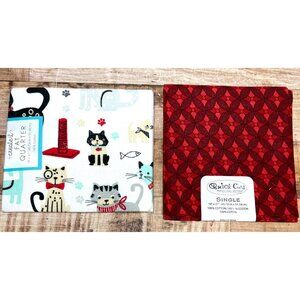 Create It & Quick Cuts Fat Quarter Bundle 18 X 21 100% Cotton Fabric Cat & Geome
